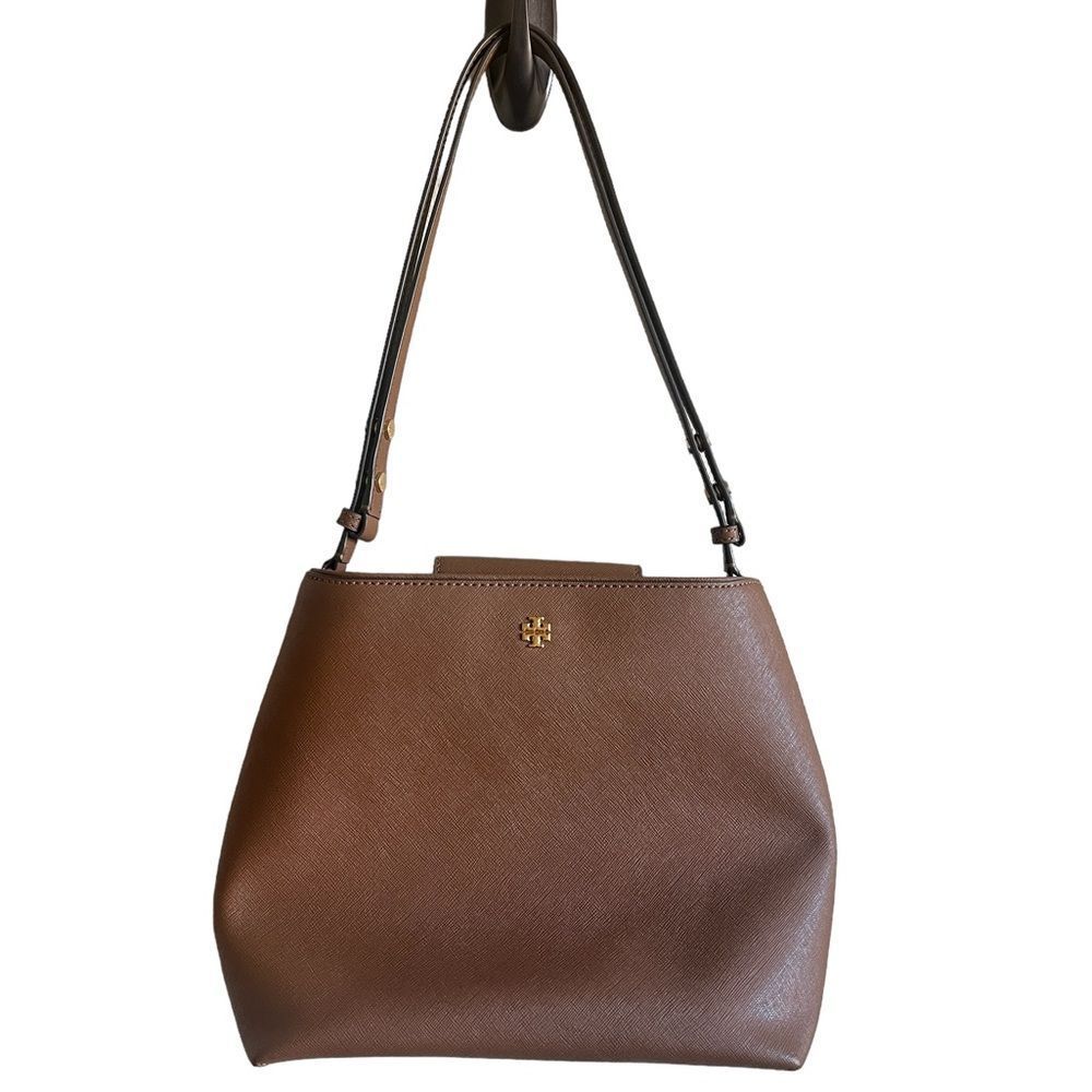 Tory Burch-Emerson Bucket Bag Brown
